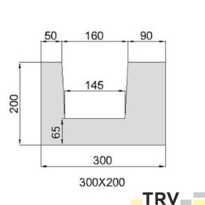 U образный блок ТРВ 300x200x600 (Газобетонный)